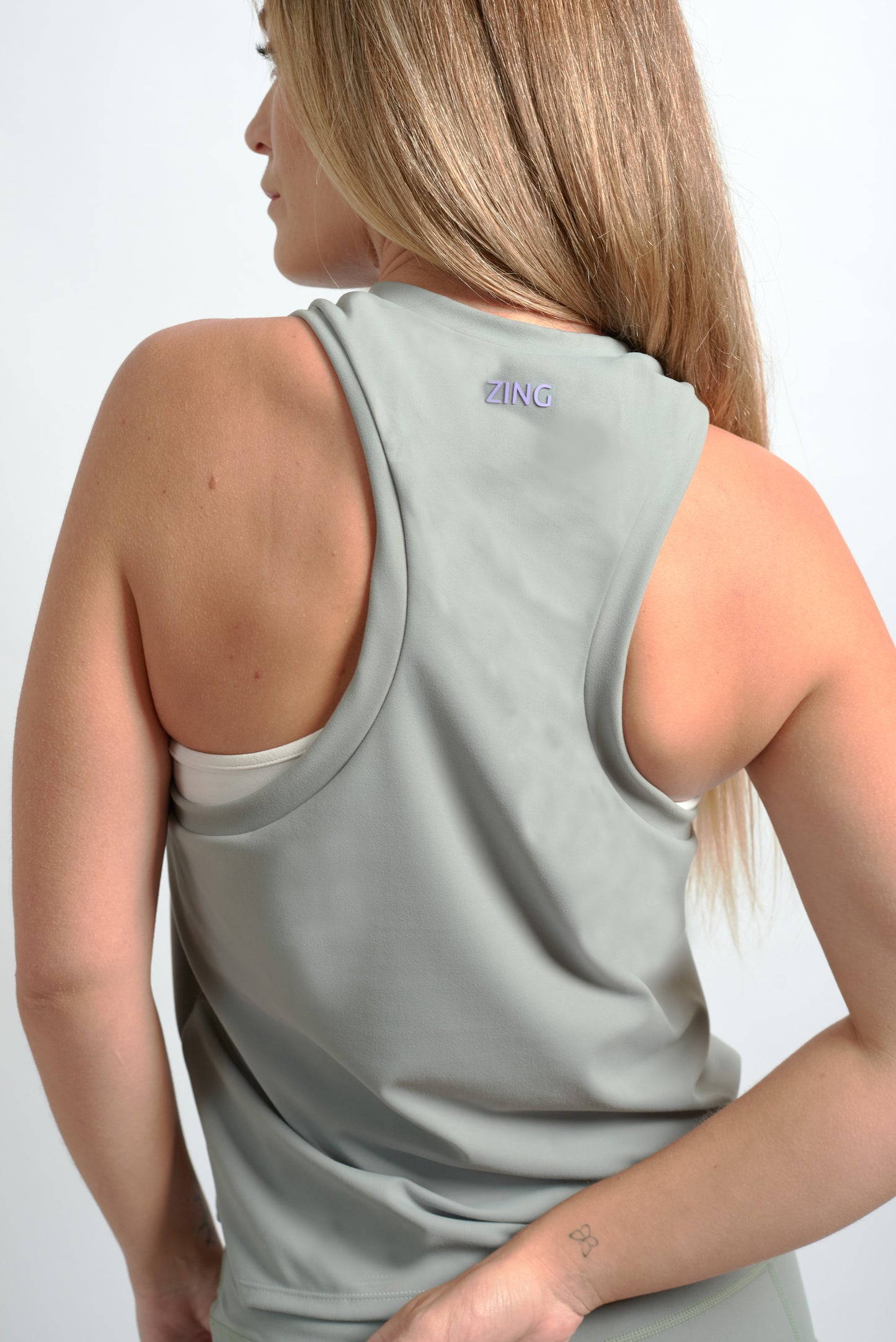 Polera sin mangas Over Size Verde Jade