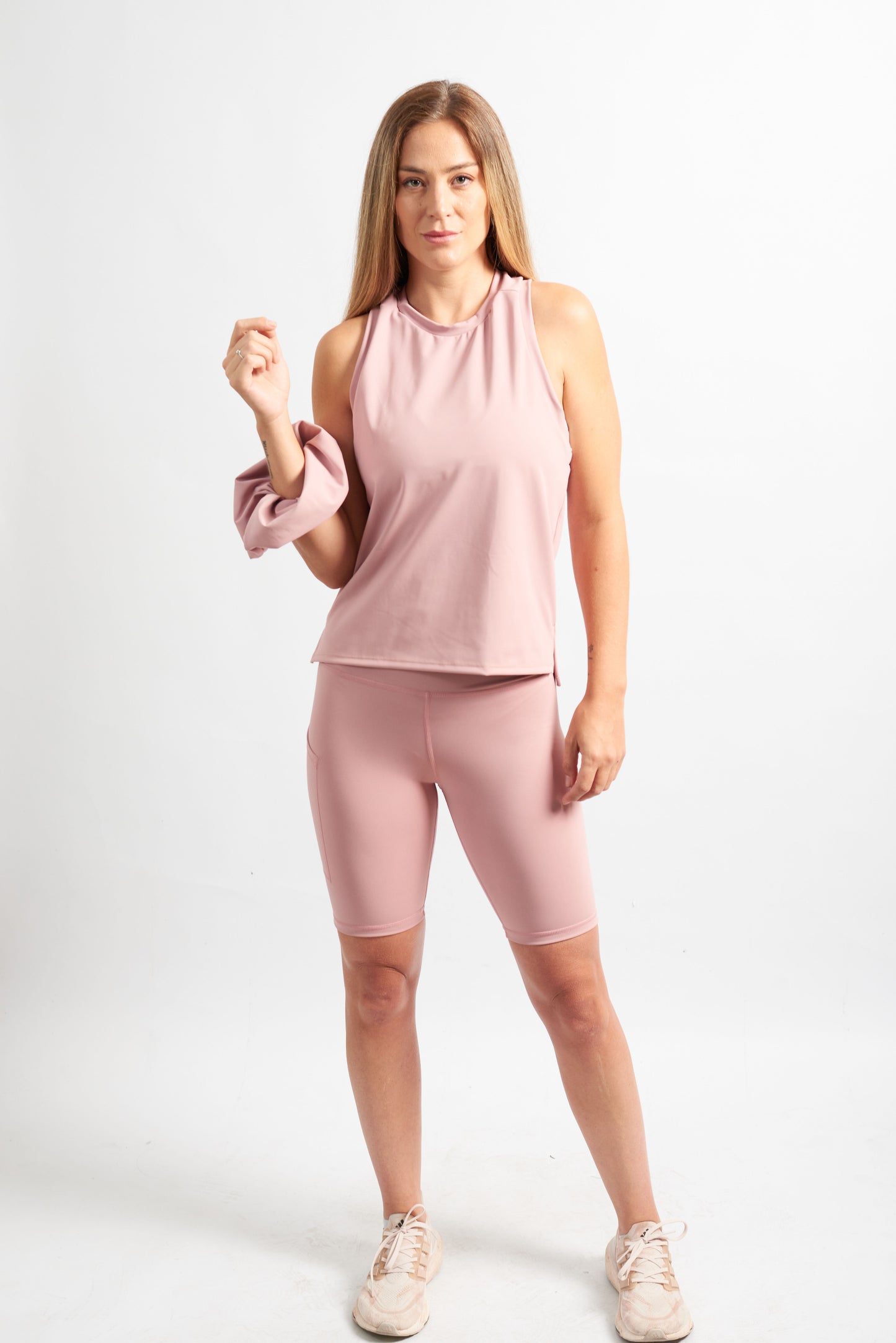 Polera sin mangas liviana Rosa Latte