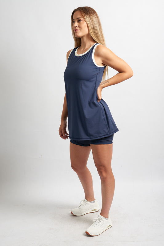 Vestido corte deportivo Navy