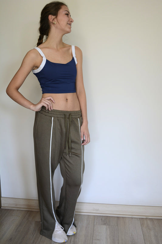 Pantalón de buzo Verde Militar tela soft