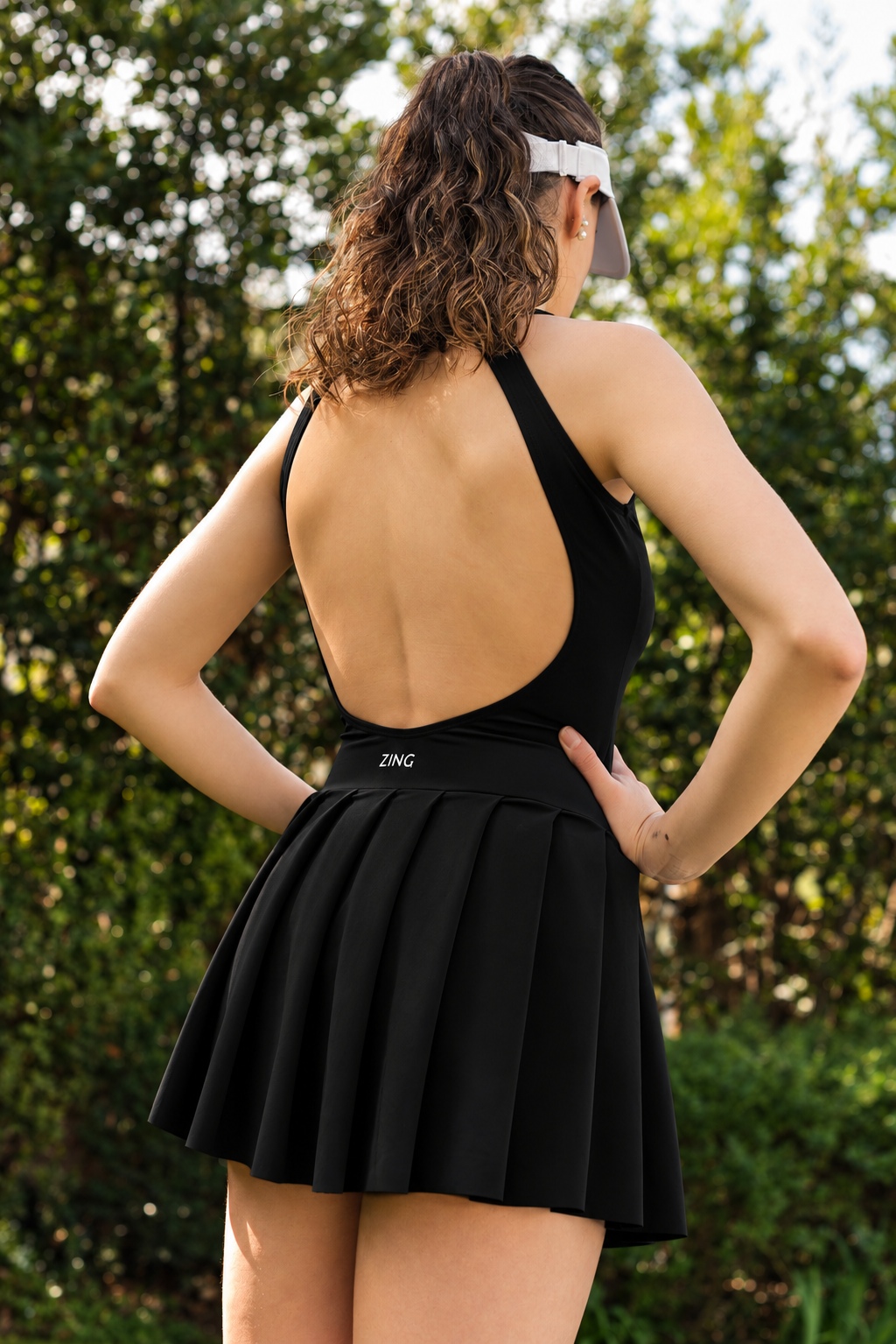 Vestido deportivo escote espalda Negro