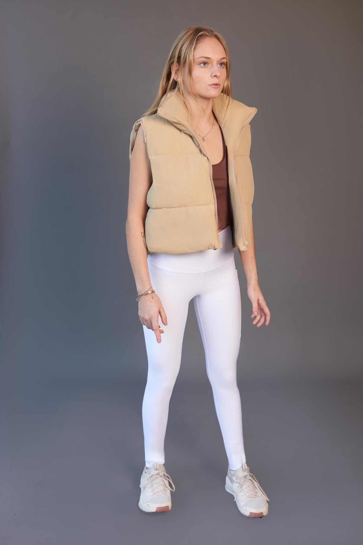 Leggins Calza Blanco Crema  Larga