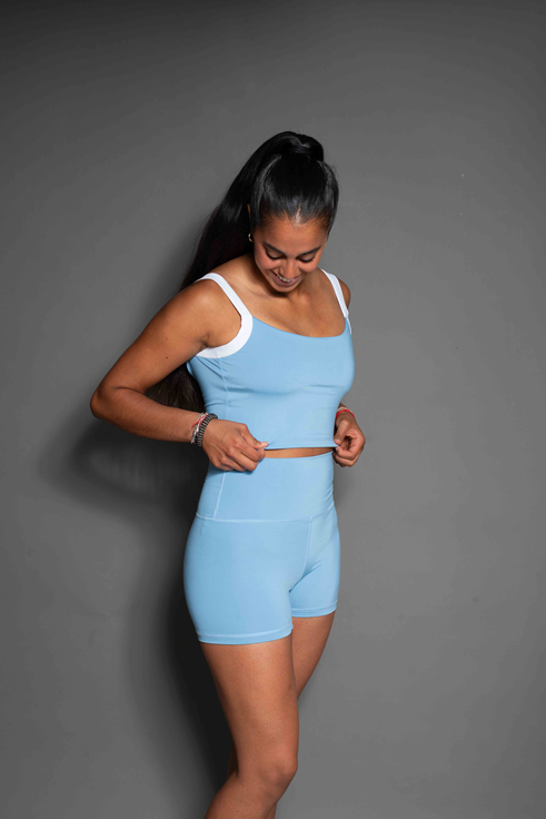 Calza corta tiro alto Soul Celeste