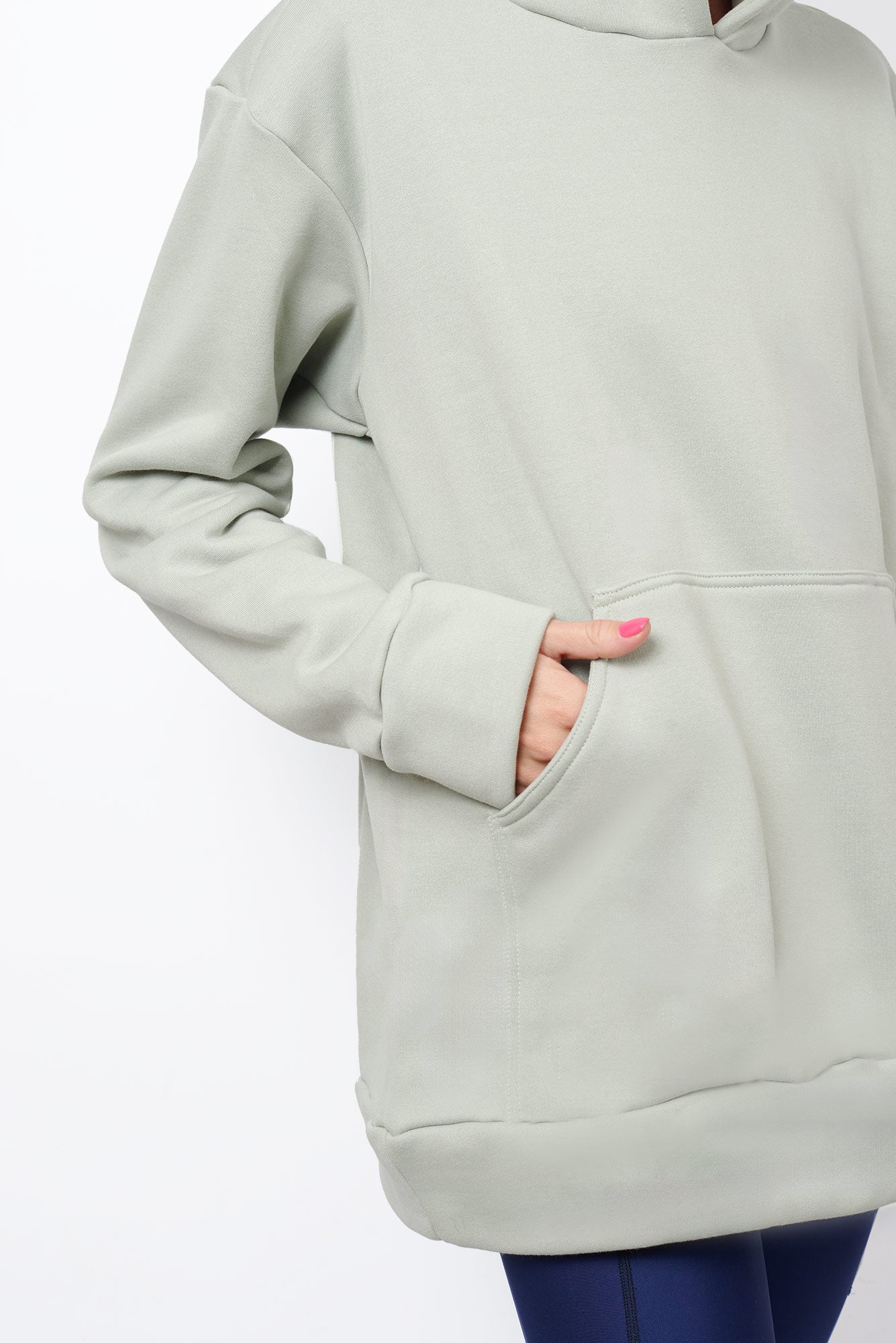 Polerón Hoodie Oversize Verde Jade