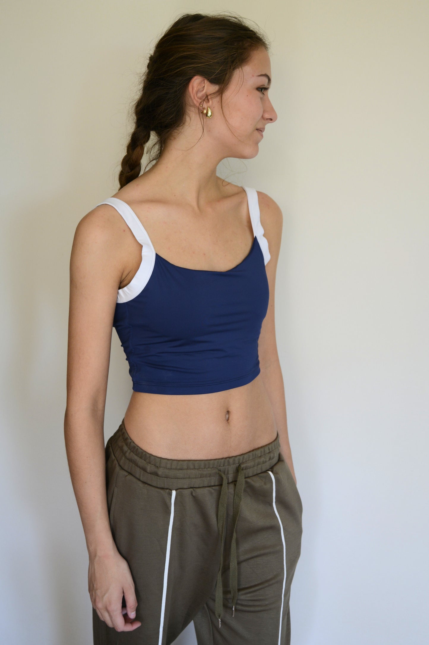 Pantalón de buzo Verde Militar tela soft