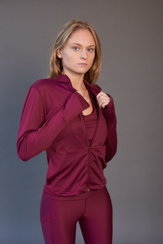 Chaqueta Deportiva Uva morada cierre