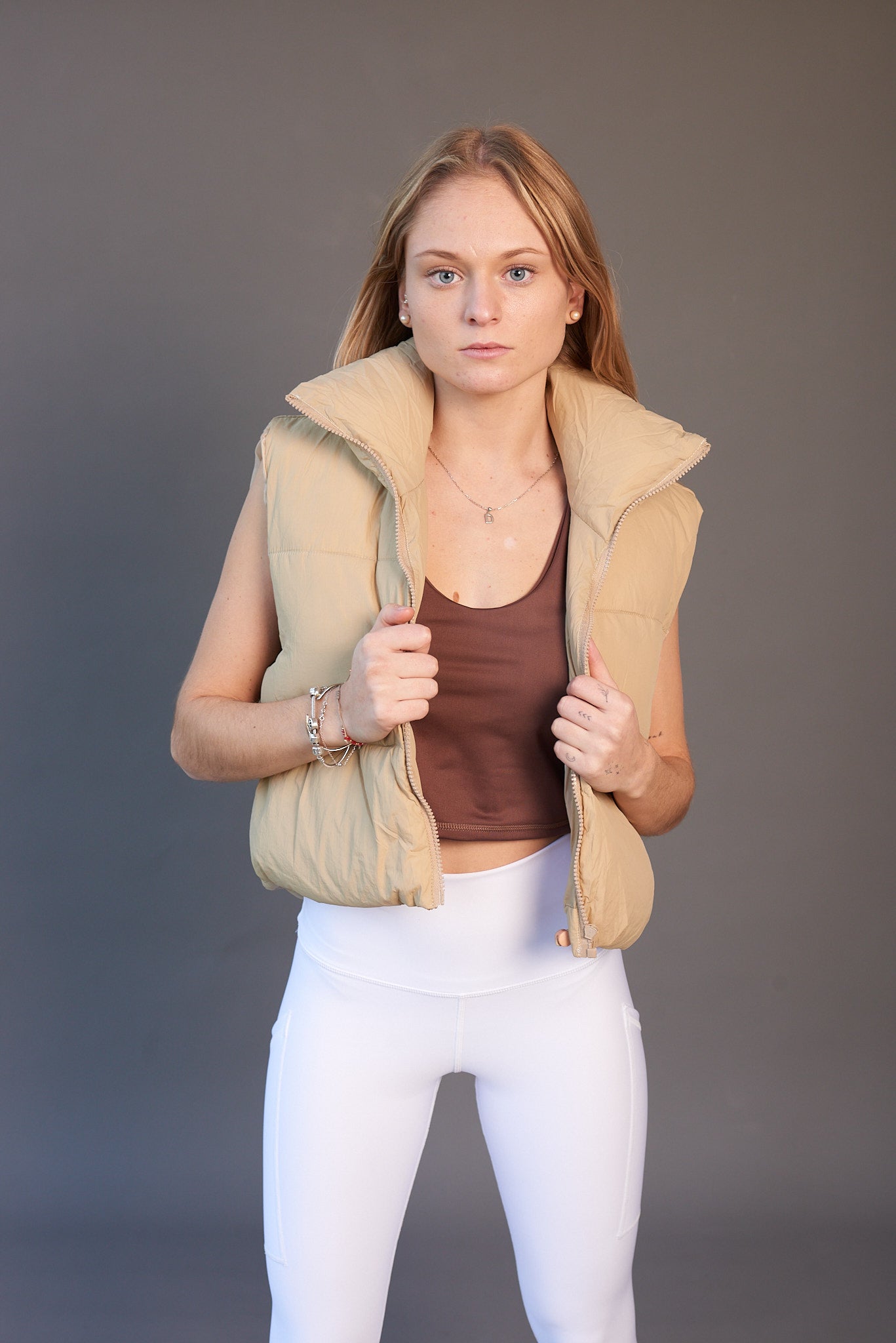Parca pufa Deportiva Beige Latte