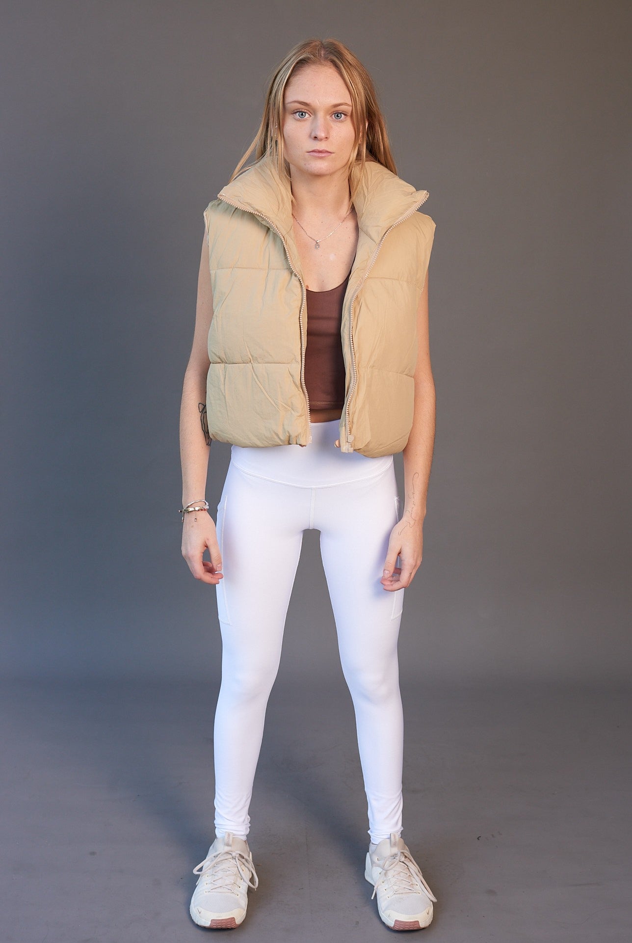Parca pufa Deportiva Beige Latte