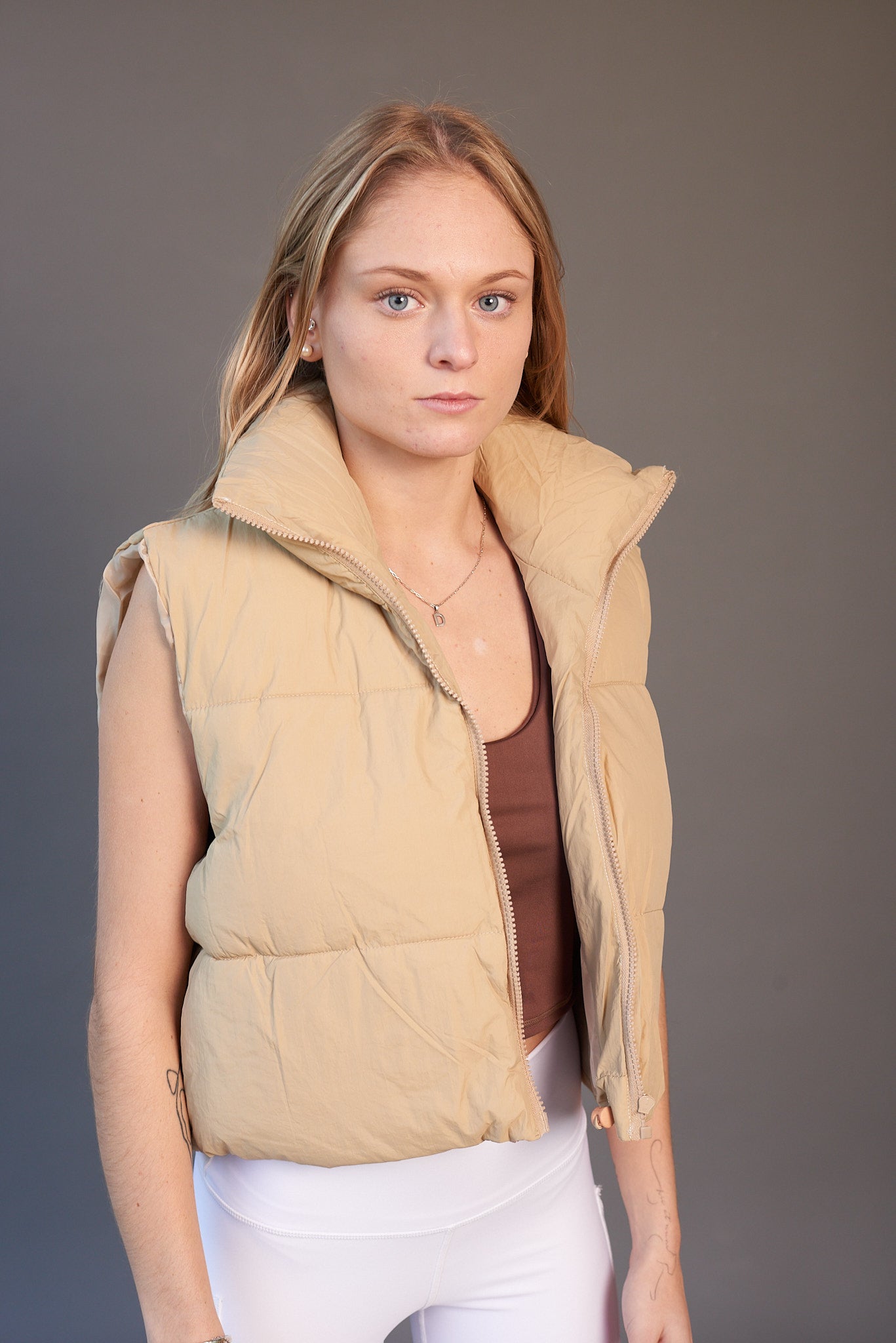 Parca pufa Deportiva Beige Latte