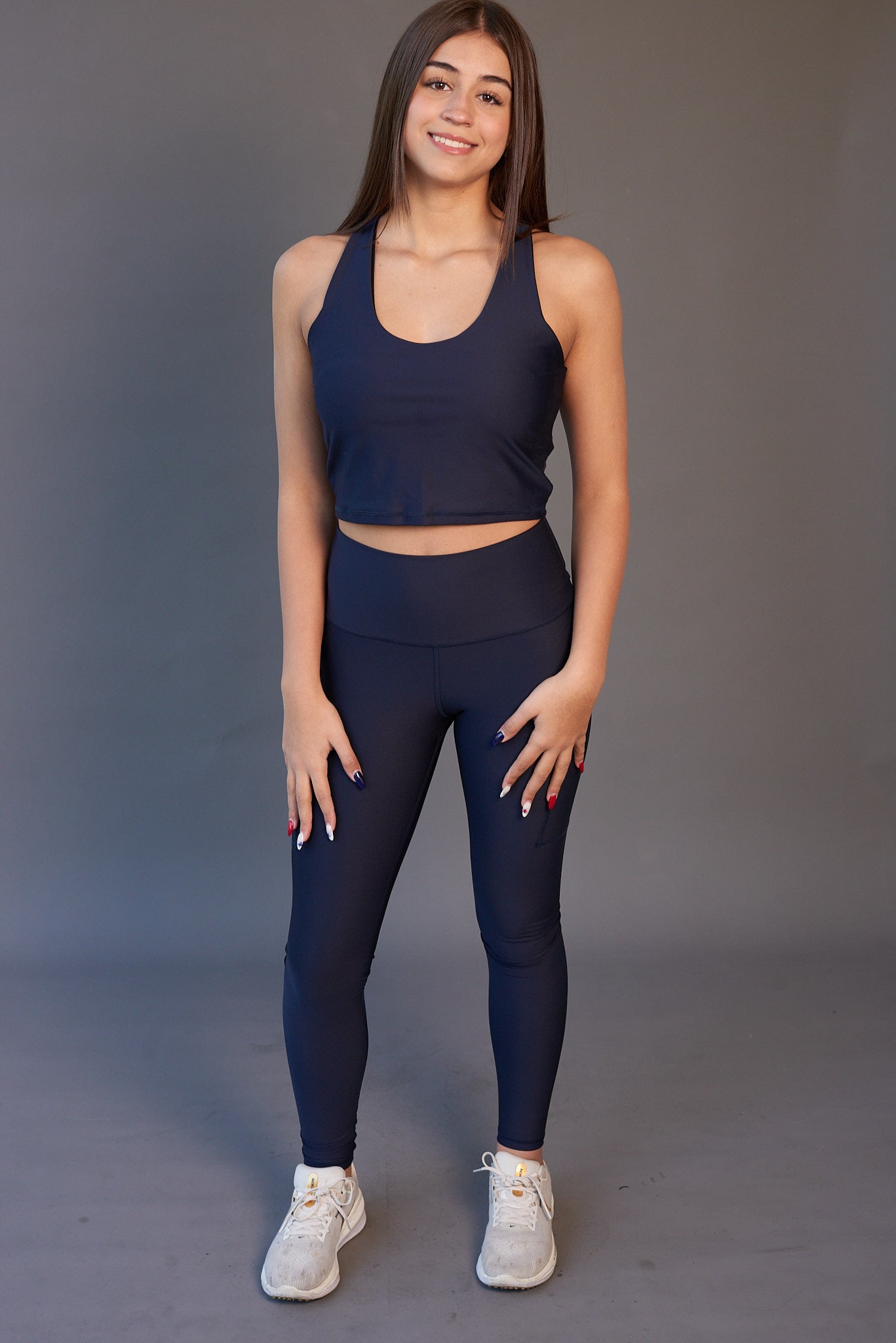 Peto Largo, Tank Top Mujer Azul Marino